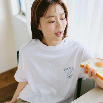 Koupen-chan T-shirt Egg dishes white