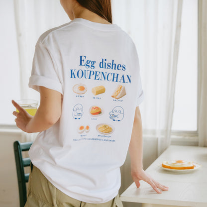 Koupen-chan T-shirt Egg dishes white