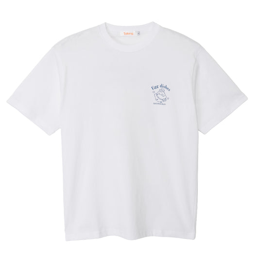 Koupen-chan T-shirt Egg dishes white