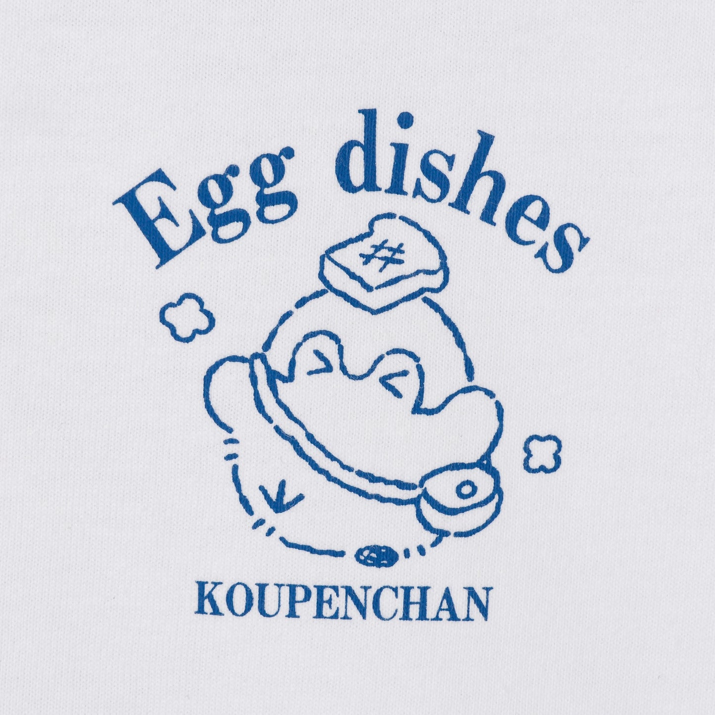 Koupen-chan T-shirt Egg dishes white