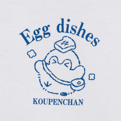 Koupen-chan T-shirt Egg dishes white