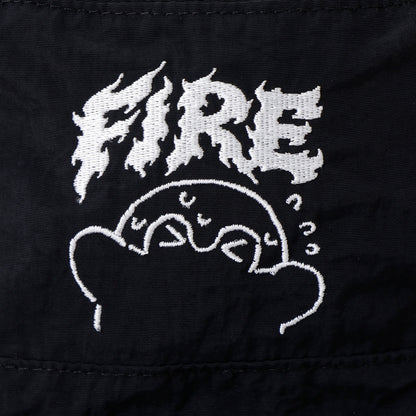 点赞鹅 尼龙帽子 FIRE 黑色