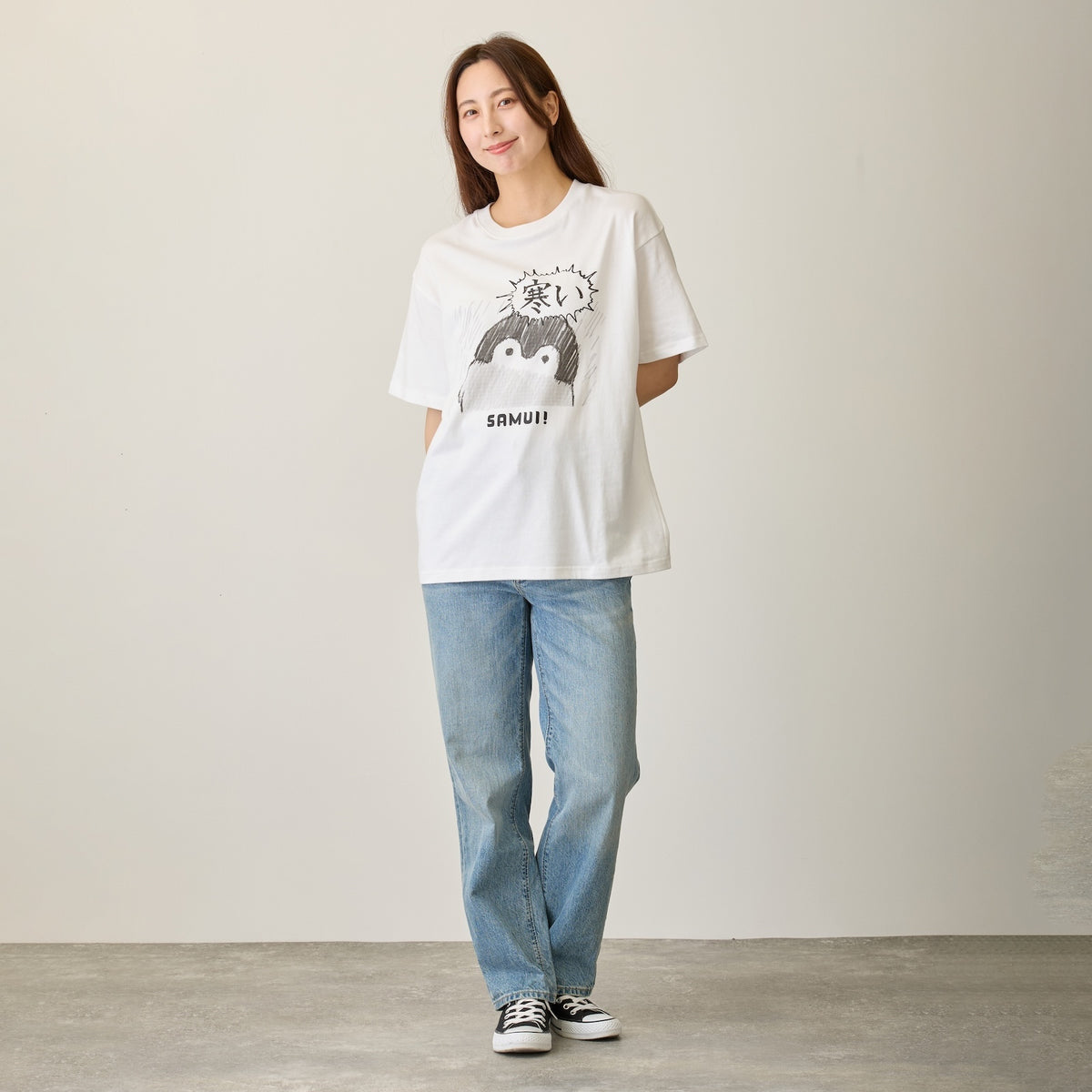 コウペンちゃん Tシャツ 寒い ホワイト