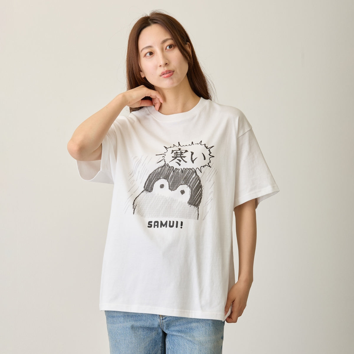 コウペンちゃん Tシャツ 寒い ホワイト