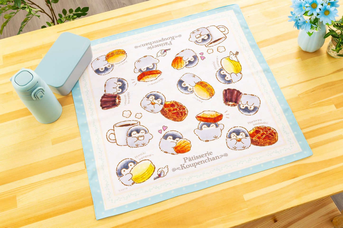 コウペンちゃん 焼き菓子ティータイム マルチに使えるスカーフハンカチ