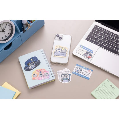 コウペンちゃん inオフィス はなまる承認部 スマホに貼れるサイズのマットステッカー （シュレッダーかけてえら〜い！）