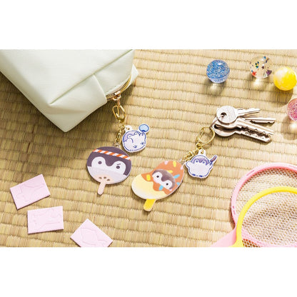 コウペンちゃん お祭りわっしょい！ チャーム付きアクリルキーホルダー（お祭りうちわ）