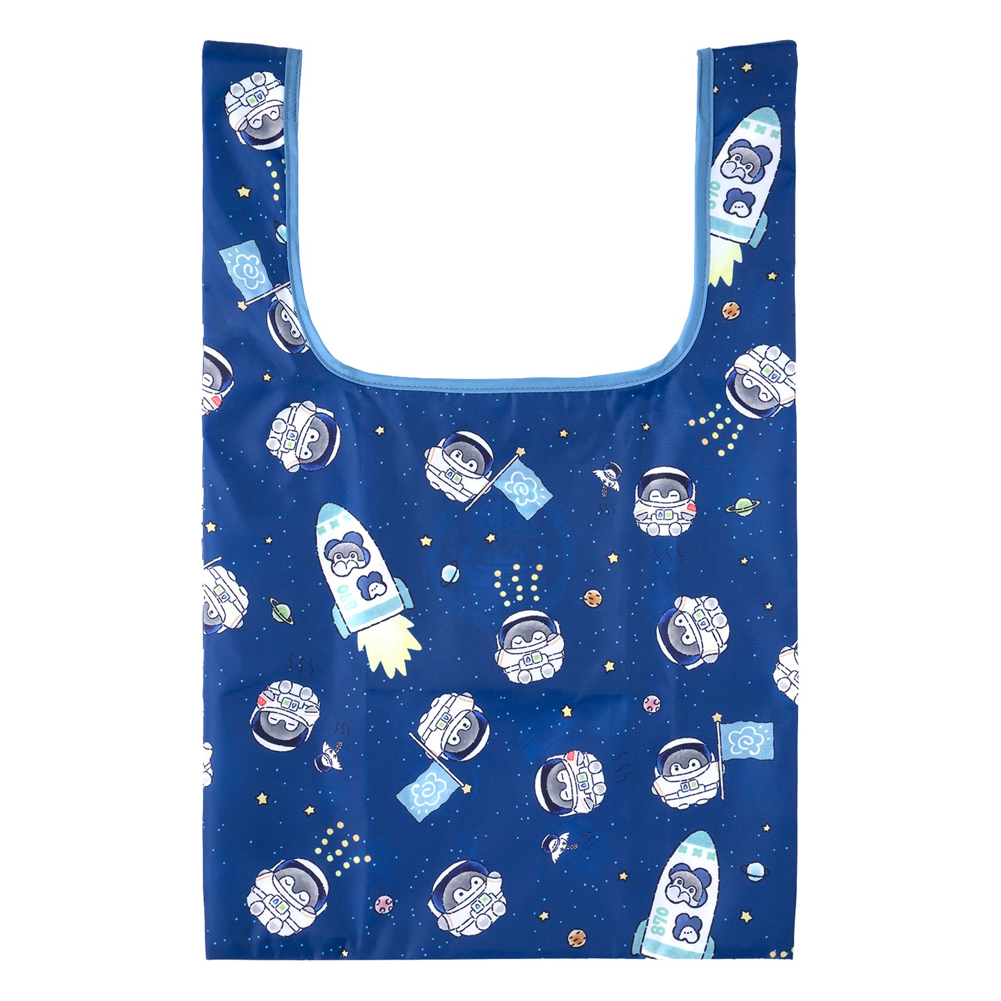 コウペンちゃん 宇宙のはなまるミッションなポケットにまとめられる大きめエコバッグ