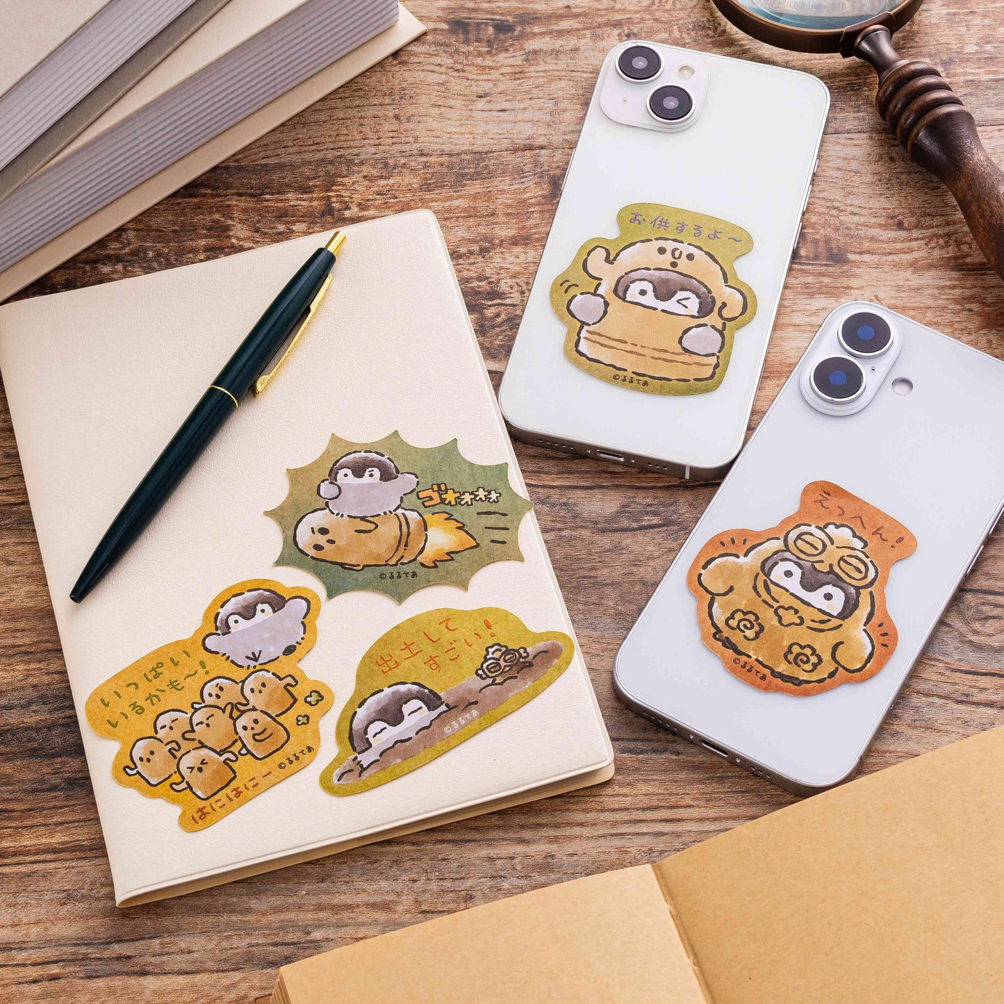 コウペンちゃん どぐはに古墳フィーバー！スマホに貼れるサイズのステッカー（えっへん！）