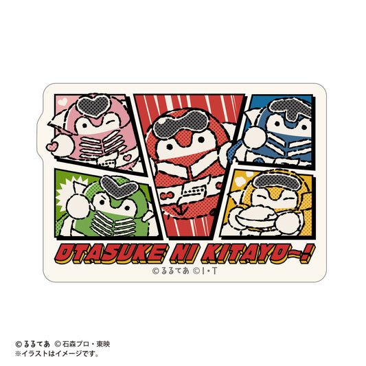 ゴレンジャー×コウペンちゃん スマホに貼れるサイズのステッカー（おたすけにきたよ〜！）