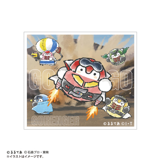 ゴレンジャー×コウペンちゃん スマホに貼れるサイズのステッカー（GOGOゴレンジャー）