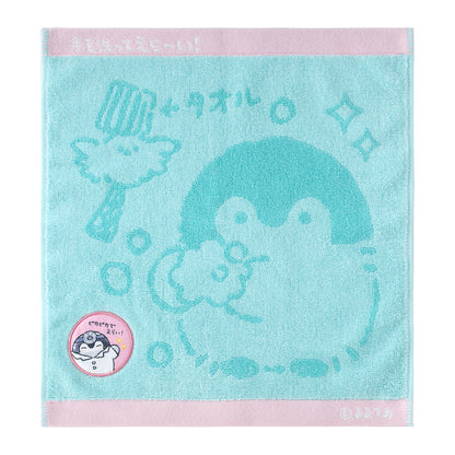 コウペンちゃん よつばクリニック ワッペン付き大きめジャガードハンドタオル（手洗いしてえらい）