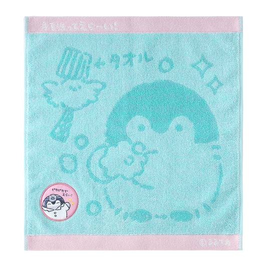 コウペンちゃん よつばクリニック ワッペン付き大きめジャガードハンドタオル（手洗いしてえらい）