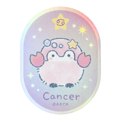 コウペンちゃん 君をみまもる星座なスマホに貼れるサイズのオーロラステッカー（かに座）