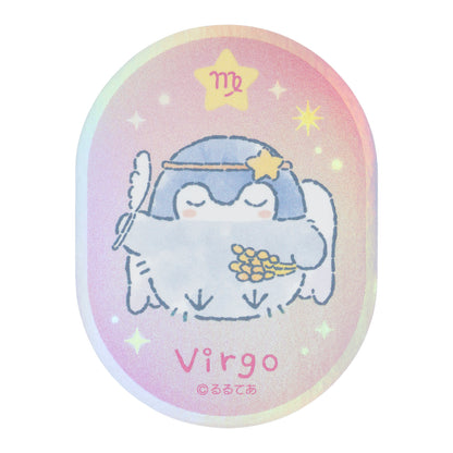コウペンちゃん 君をみまもる星座なスマホに貼れるサイズのオーロラステッカー（おとめ座）