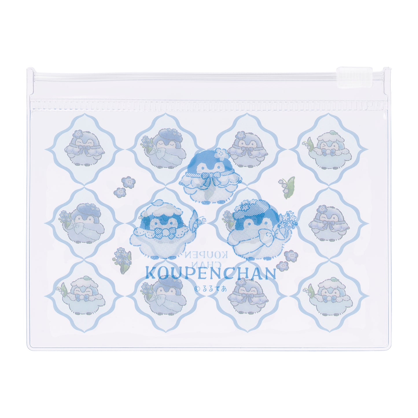 코우펜짱 하나마루 하늘빛 부케 트레이딩 슬라이더 파우치 (전 6종)