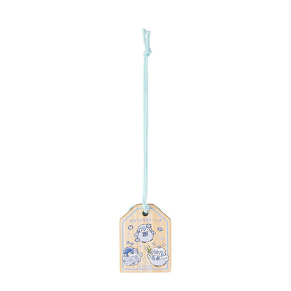 Koupen-chan Hanamaru Sky Blue Bouquet Hinoki Scent Lucky Wooden Key ring (In Full Bloom)