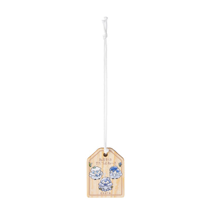 Koupen-chan Hanamaru Sky Blue Bouquet Hinoki Scent Lucky Wooden Key ring (Good Sleep Tonight)