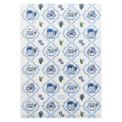 코우펜짱 하나마루 하늘빛 부케 클리어 파일 (리본 패턴)