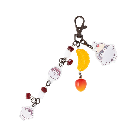 Koupen-chan Hanamaru Anmitsu Shop Beaded Acrylic Dangling Key Ring