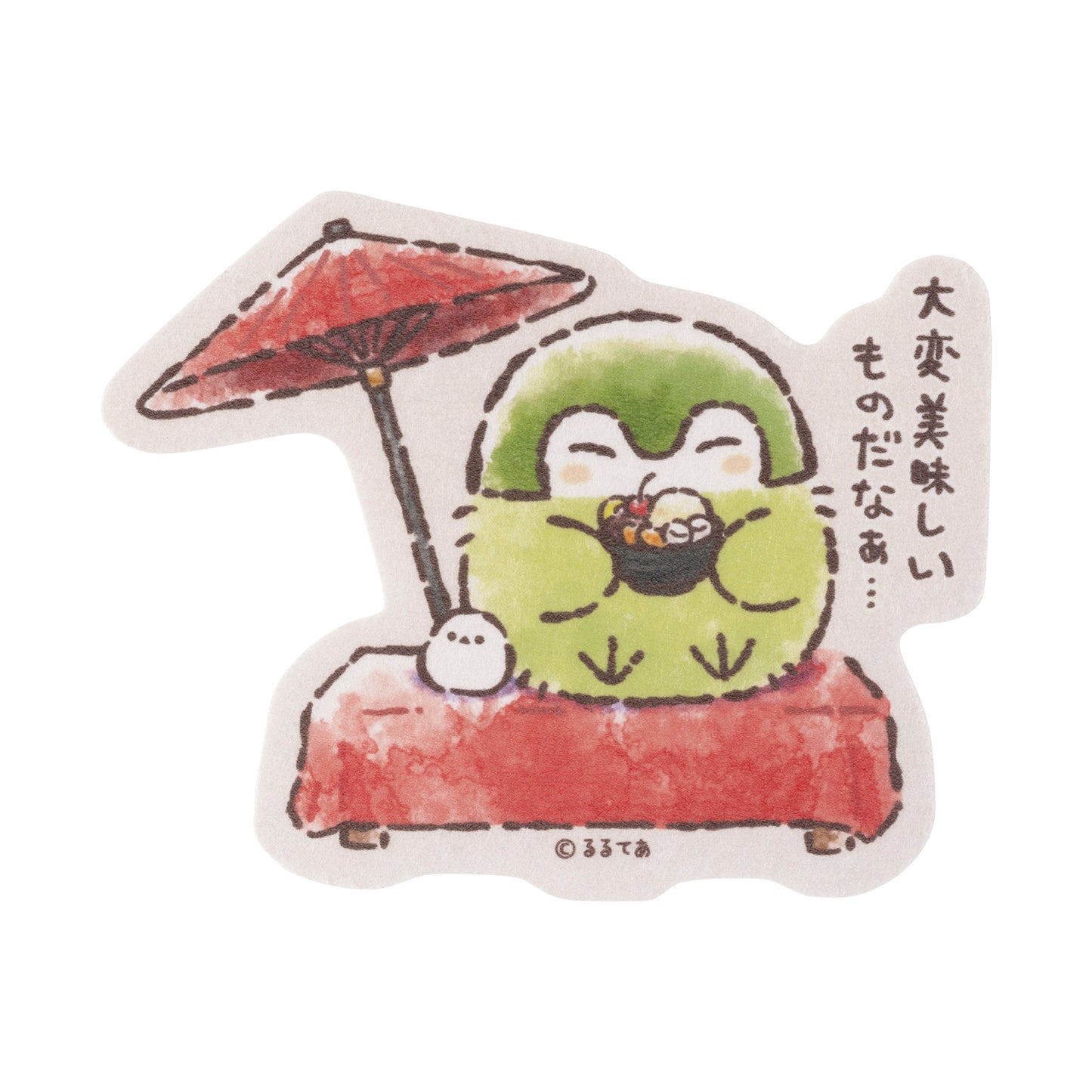 Koupen-chan Hanamaru Anmitsu Shop Smartphone-sized Washi Sticker (What a Delicious Treat...)
