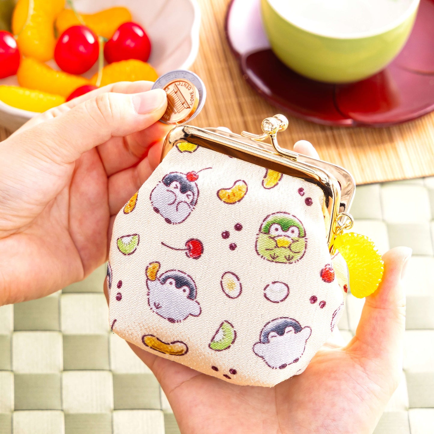 Koupen-chan Hanamaru Anmitsu Shop Chirimen-style Coin Purse