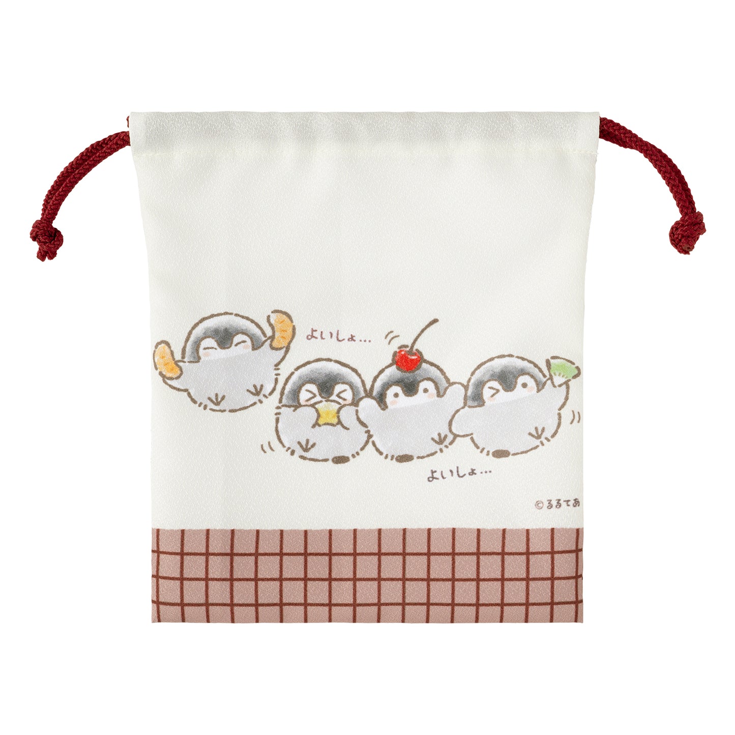 Koupen-chan Hanamaru Anmitsu Shop Medium-sized Drawstring Pouch
