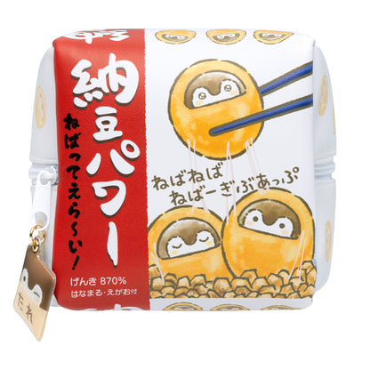 Koupen-chan I've become natto! Natto pack style square pouch