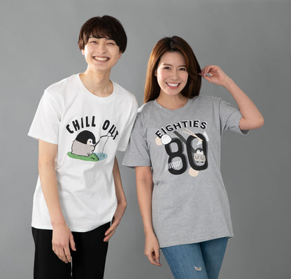 コウペンちゃん エイティーズ Tシャツ グレー（Lサイズ）