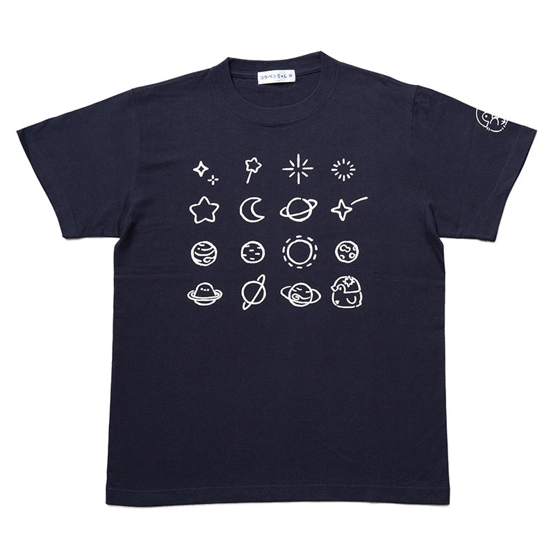 コウペンちゃん Tシャツ スペースマテリアル ネイビー