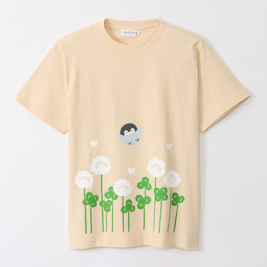 コウペンちゃん 喫茶よつば Tシャツ シロツメクサ（ナチュラル）