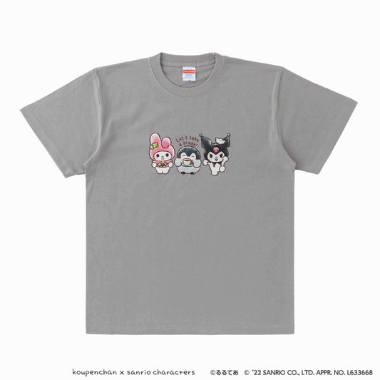 Koupen-chan× Sanrio Characters T-shirt (My Melody Kuromi)