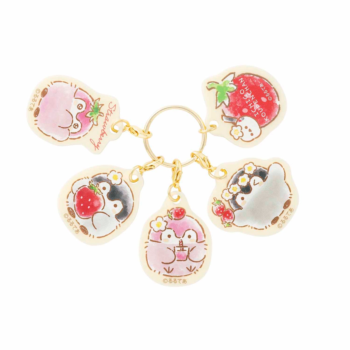 コウペンちゃん いちごな5連アクリルキーホルダー