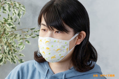 コウペンちゃん 抗菌防臭加工なガーゼマスク Mサイズ（イエローとグリーン）