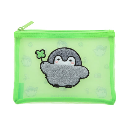 コウペンちゃん サガラ刺繍メッシュポーチ みどり