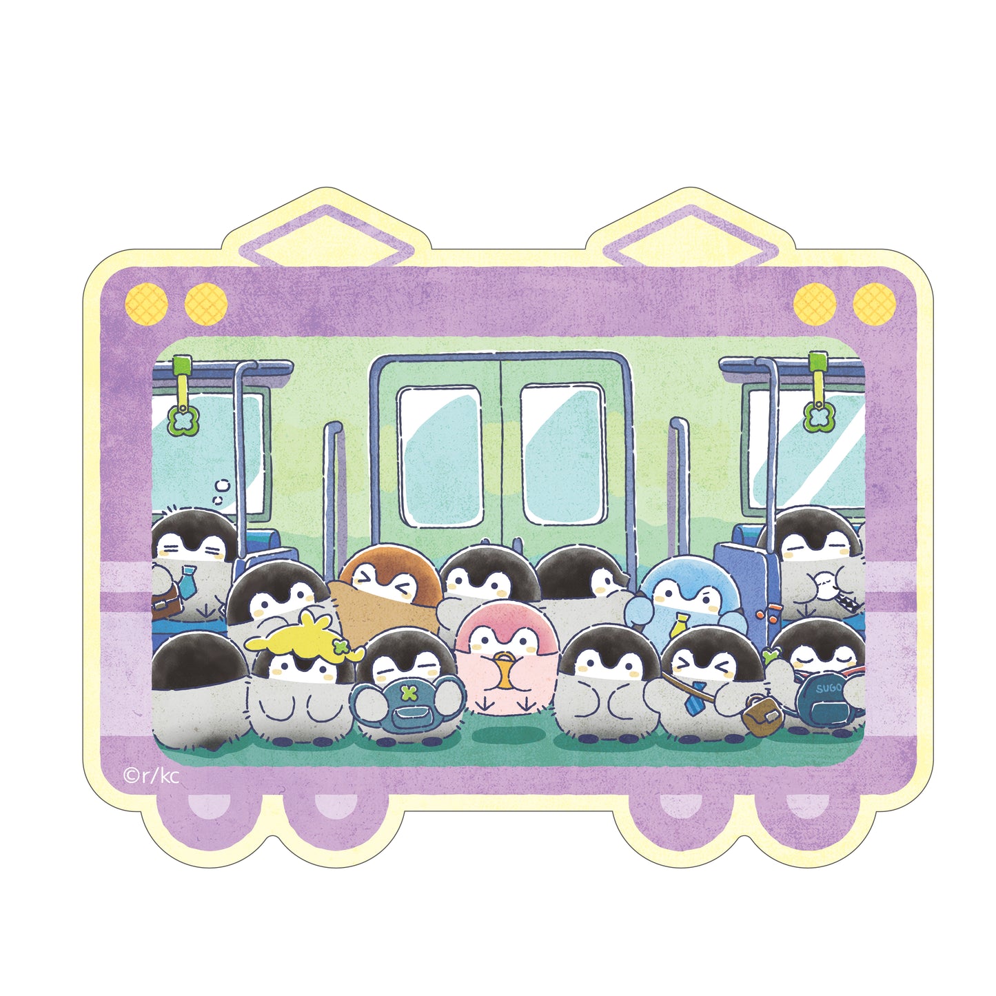 TV動畫《正能量企鵝》通勤·上學·出差 花丸生活！旅行貼紙②電車