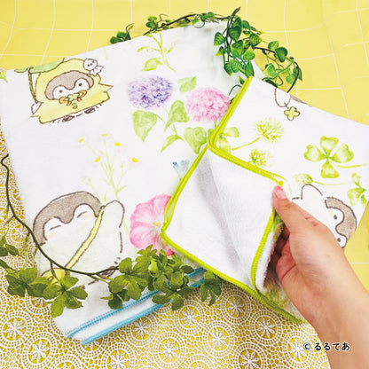 コウペンちゃん ファストドライフェイスタオル（クローバー）
