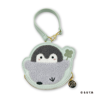 コウペンちゃん サガラミニポーチ ふんわりパステル（クローバー）