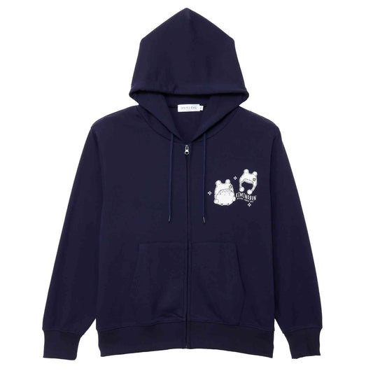 Koupen-chan ZIP Parka Cotton Snow Ponpon Navy