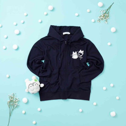 コウペンちゃん ZIPパーカー わた雪ぽんぽん ネイビー