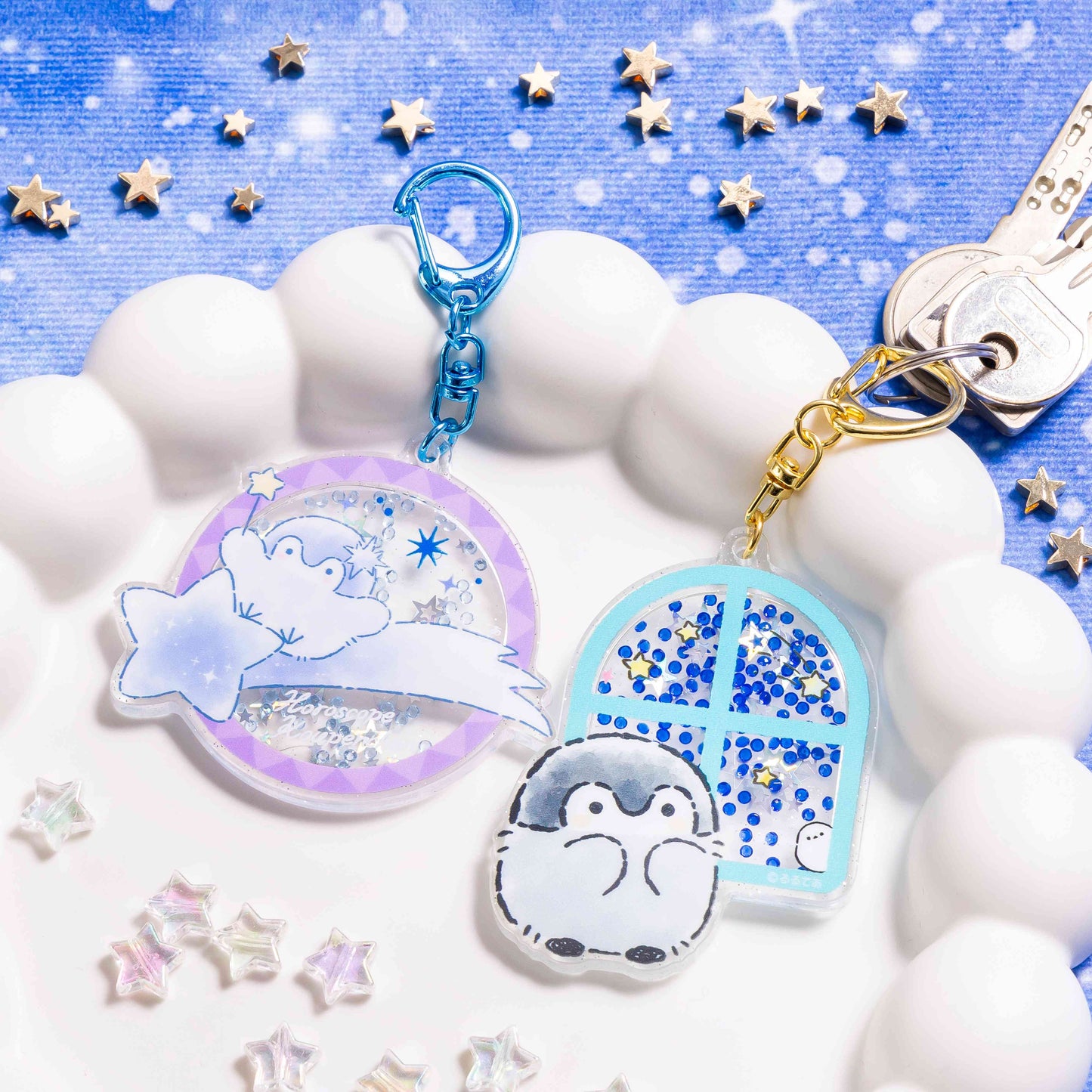 コウペンちゃん 君をみまもる星座なシャカシャカアクリルキーホルダー（流れ星かも…）