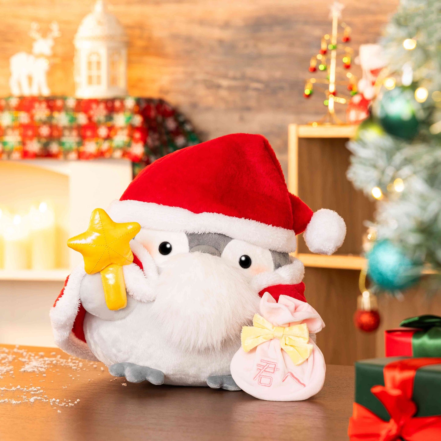 コウペンちゃん ふわっふわなおひげのサンタクロースさんな大きめぬいぐるみ