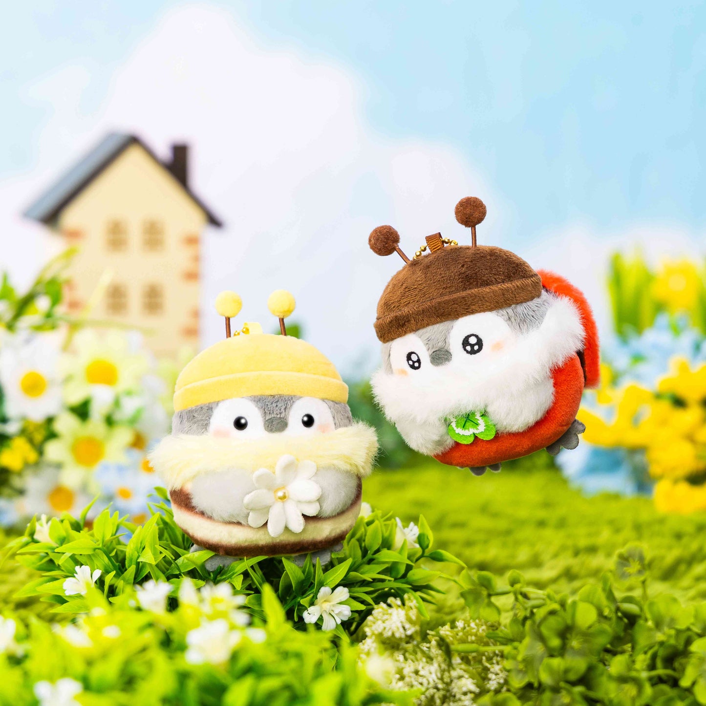 正能量企鵝 变成瓢虫了~扁扁的吊飾