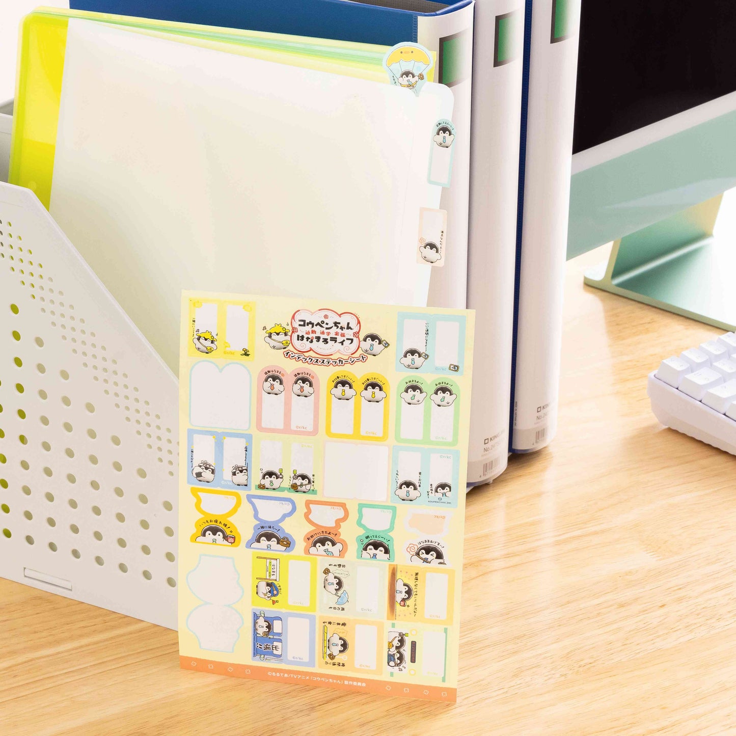 애니메이션 “Koupen-chan,코우펜짱,点赞鹅,正能量企鵝통학도 출장도 하나마루 라이프! 색인 스티커