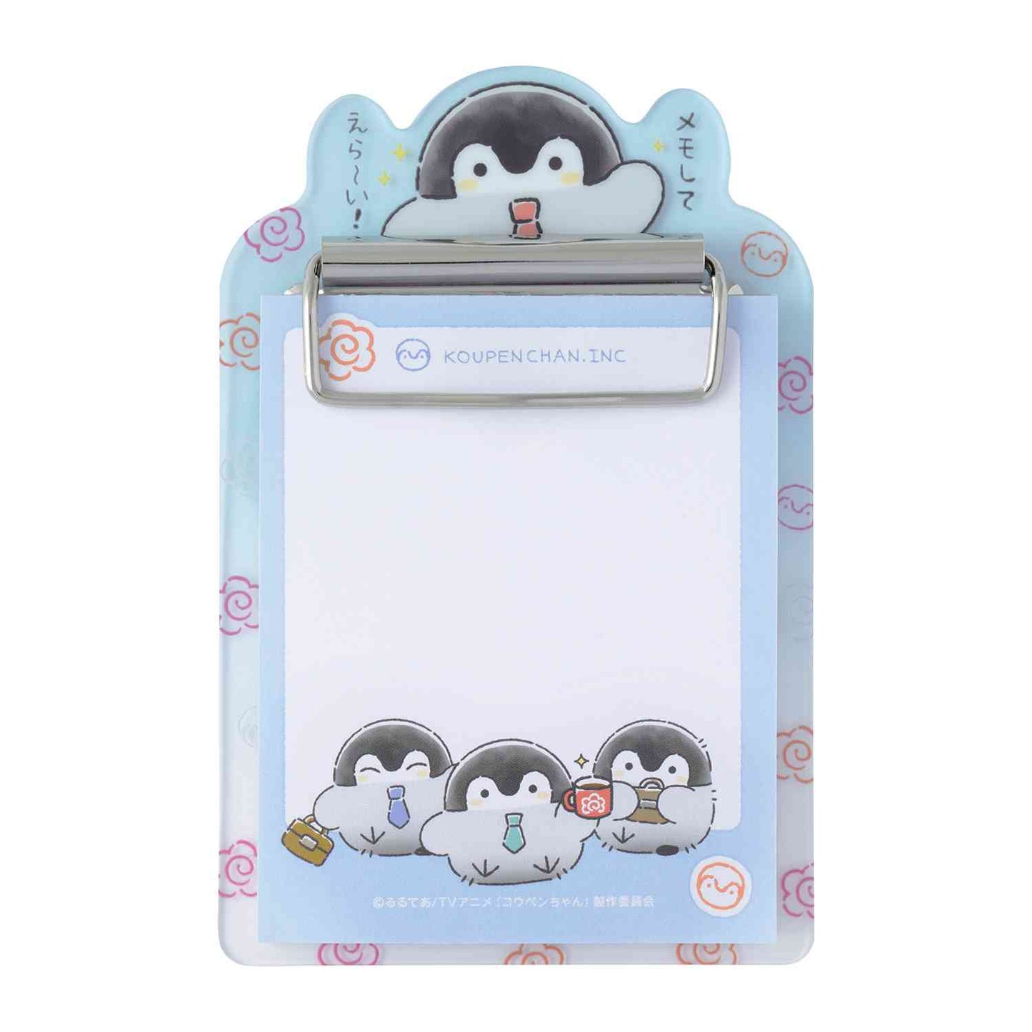애니메이션 “Koupen-chan,코우펜짱,点赞鹅,正能量企鵝통학도 출장도 하나마루 라이프! 메모가 포함된 아크릴 바인더