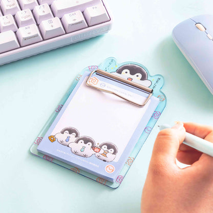 애니메이션 “Koupen-chan,코우펜짱,点赞鹅,正能量企鵝통학도 출장도 하나마루 라이프! 메모가 포함된 아크릴 바인더