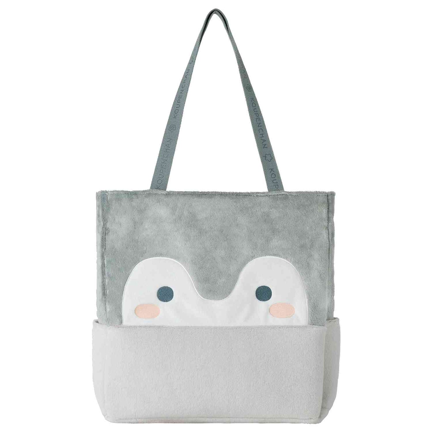 애니메이션 “Koupen-chan,코우펜짱,点赞鹅,正能量企鵝통학도 출장도 하나마루 라이프! 푹신한 스퀘어 토트백