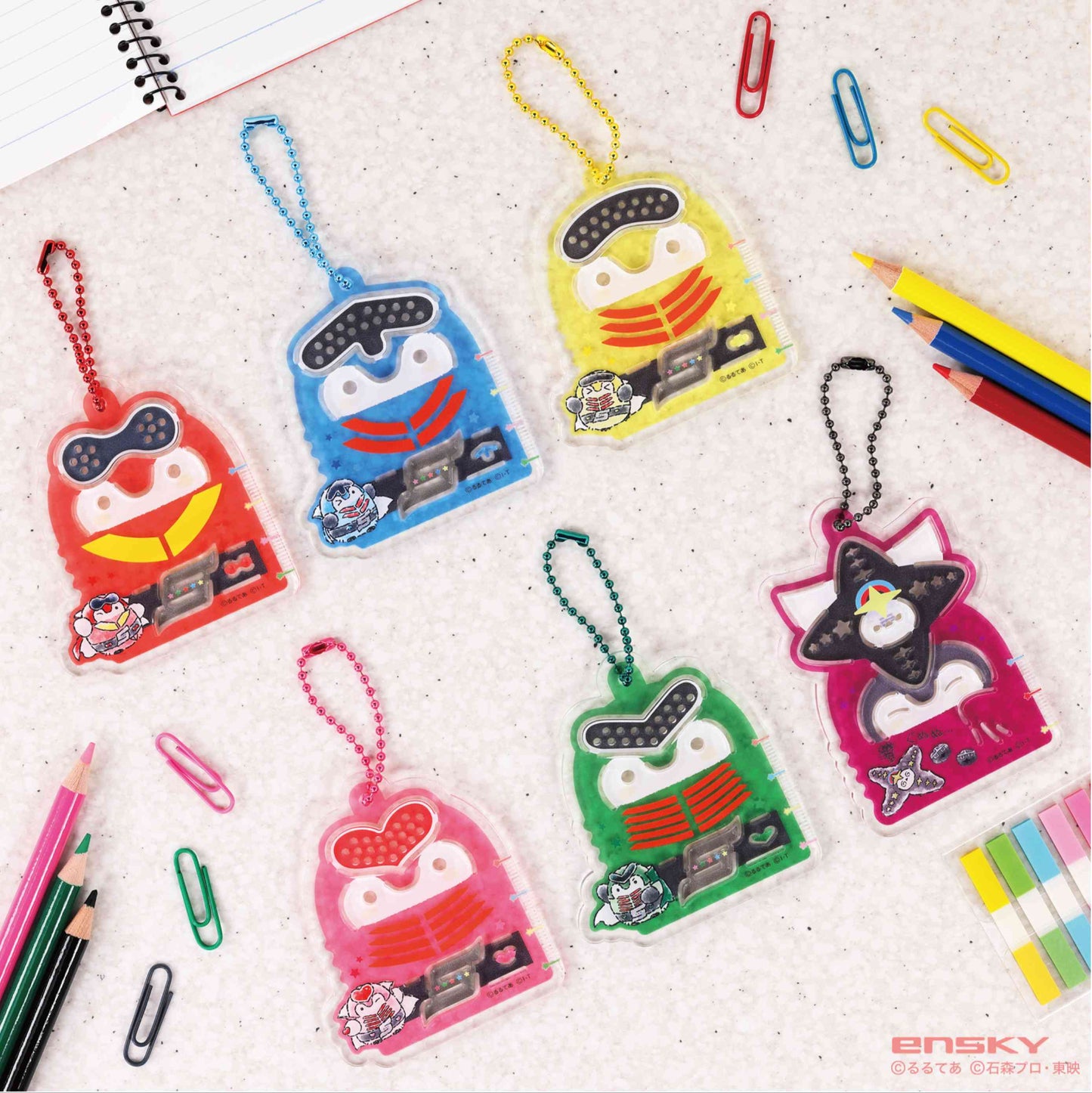 ゴレンジャー×コウペンちゃん テンプレートキーホルダー　1BOX6個入