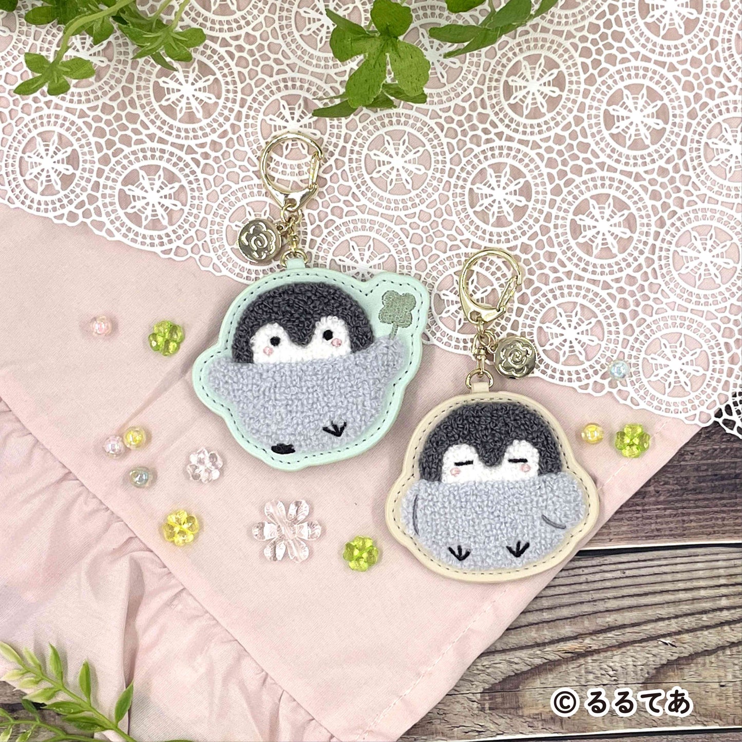 コウペンちゃん サガラキーホルダー ふんわりパステル（クローバー）