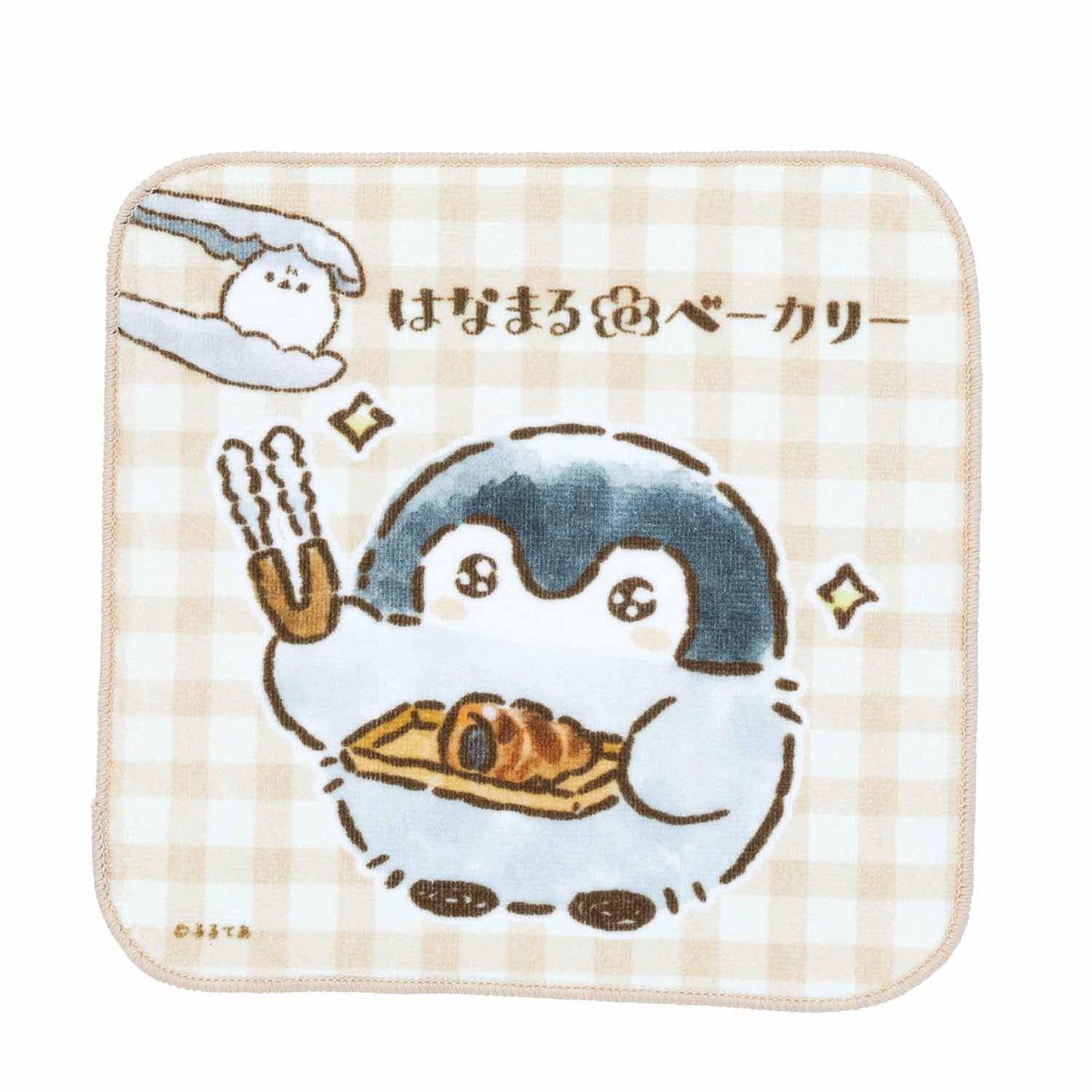 コウペンちゃん はなまるベーカリー ハンドタオル（ギンガムチェック）